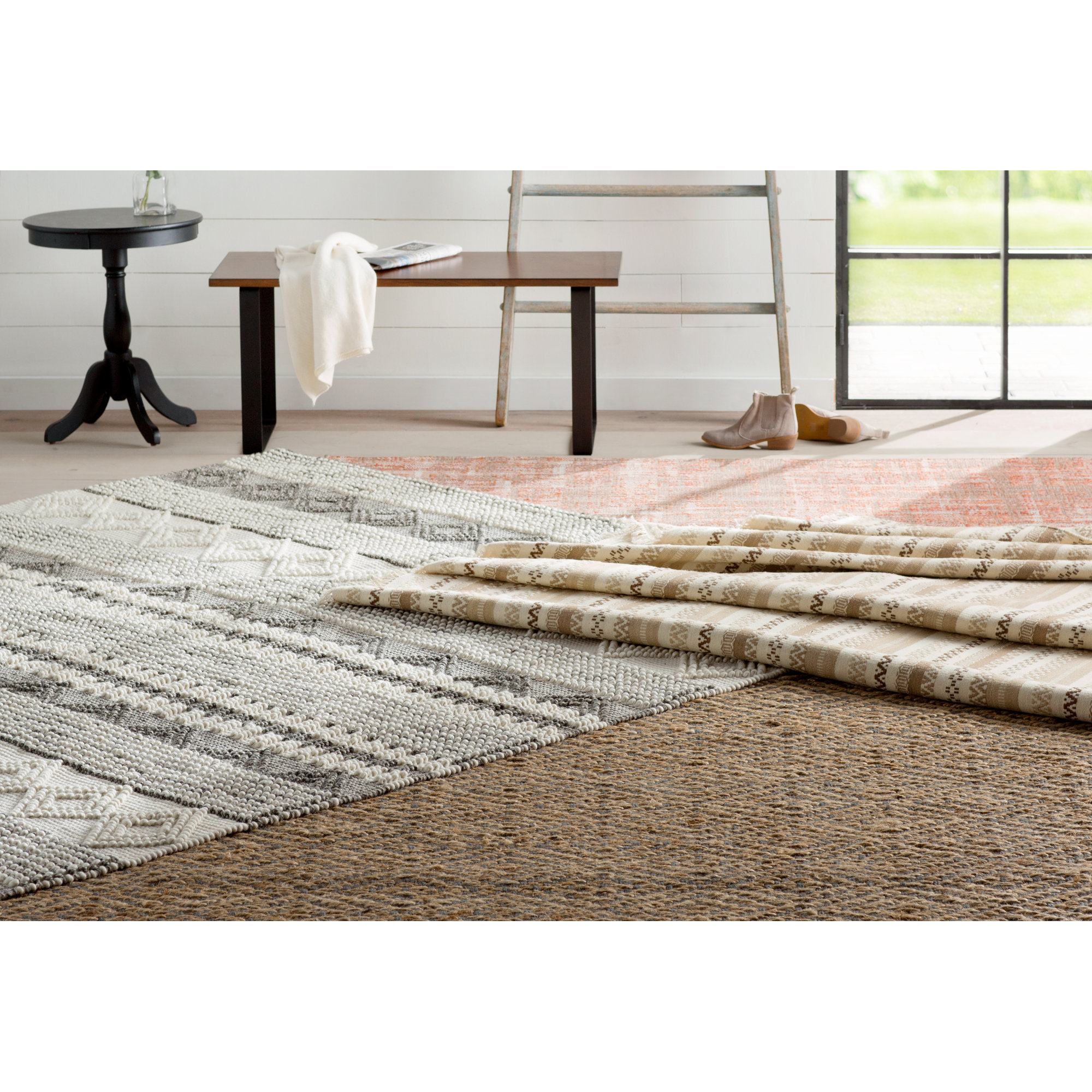 Laurel Foundry Modern Farmhouse Billie HandTufted Gray/Ivory Area Rug